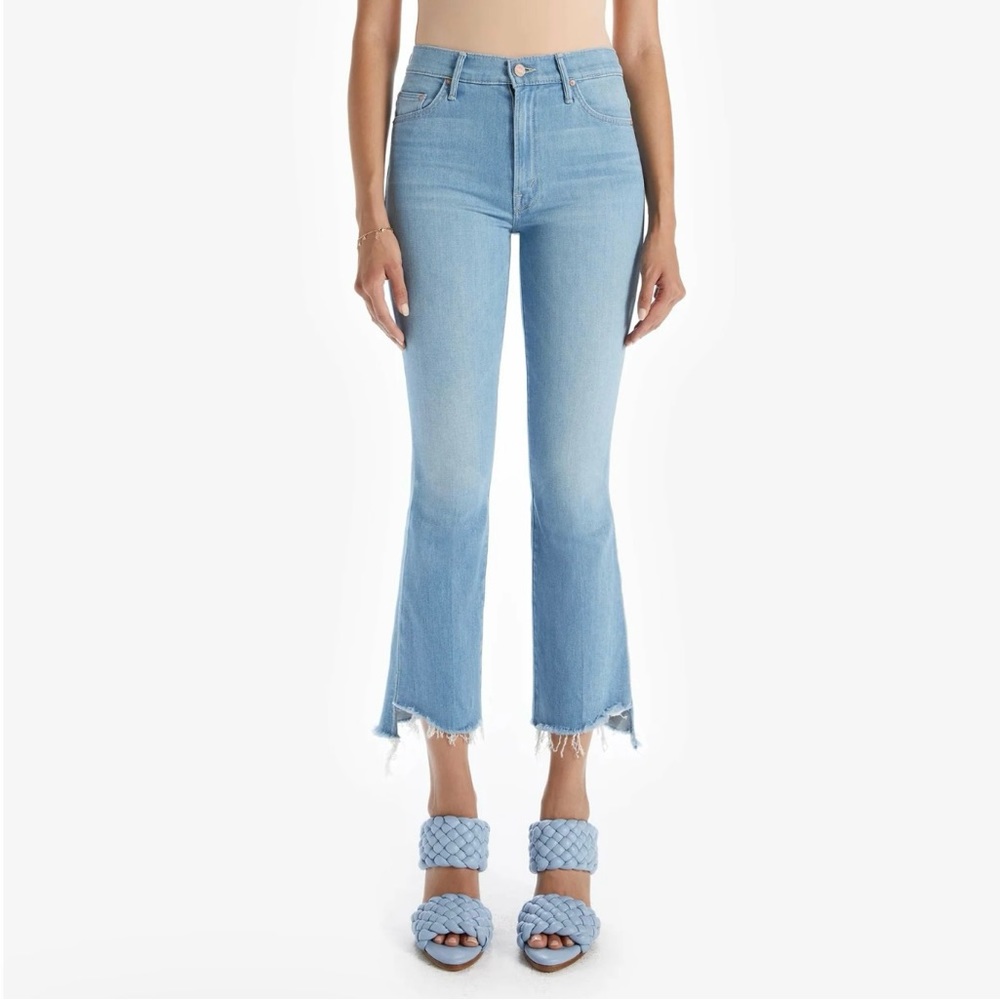 MOTHER The Insider Crop Step Fray Jeans in Hold My Hand